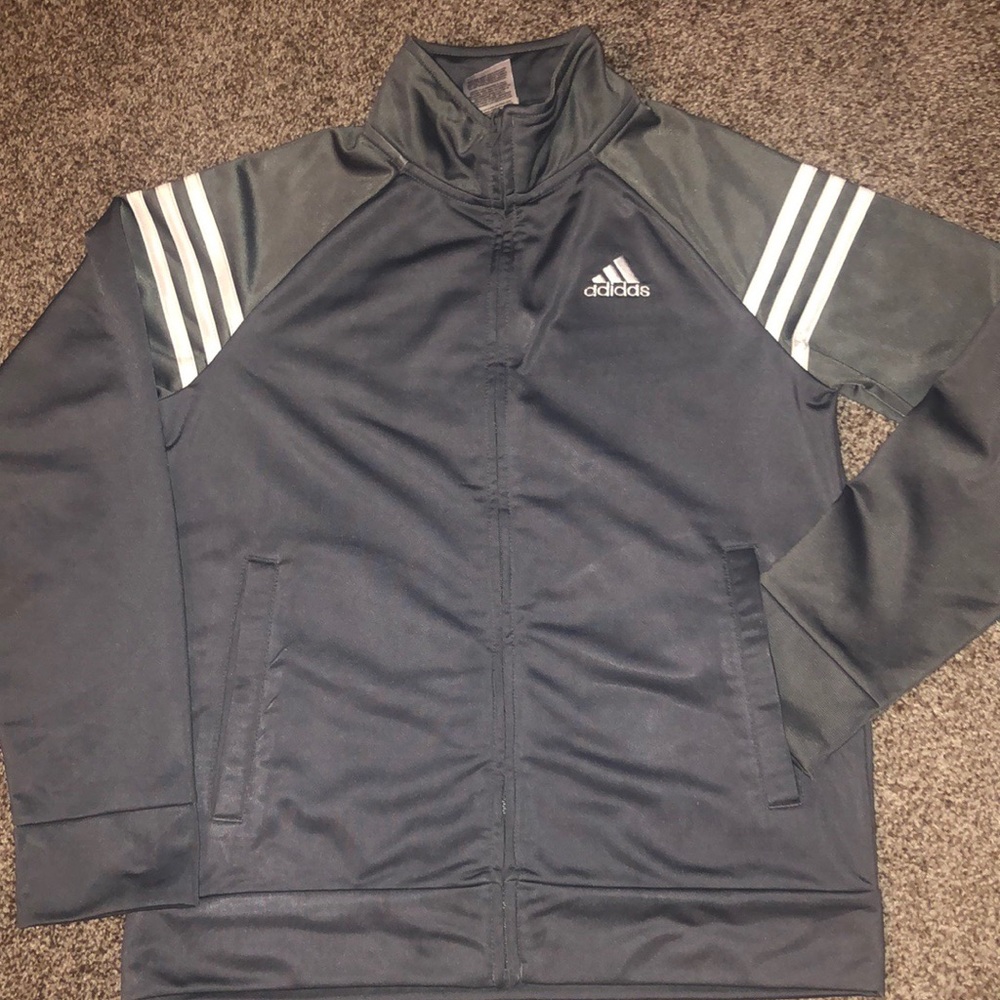 Boys Gray ADIDAS Track Jacket Size M(10/12)